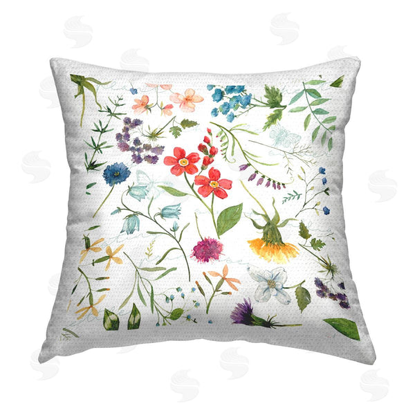 Stupell Industries Livi And Finn | Varied Botanicals Pattern Printed Throw Pillow