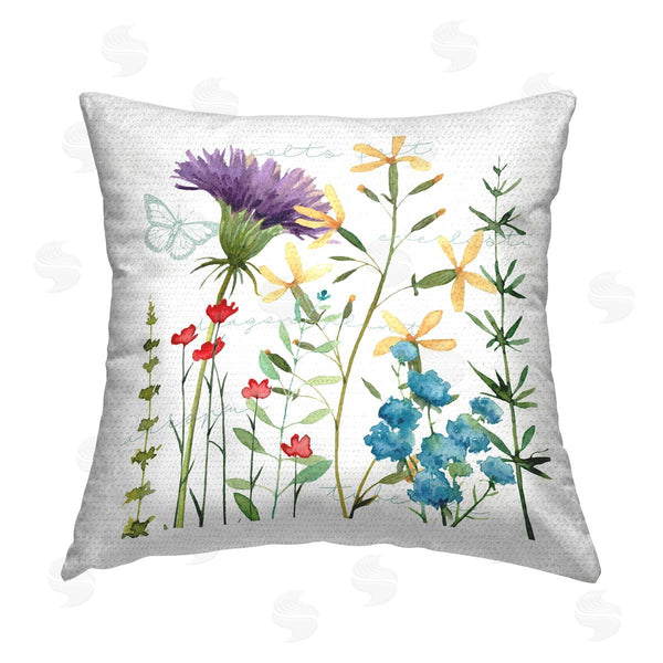 Stupell Industries Livi And Finn | Vintage Floral Blooms Printed Throw Pillow