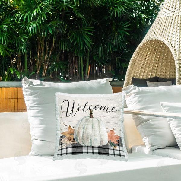 Stupell Industries Livi And Finn | Welcome Fall Botanicals Printed Throw Pillow