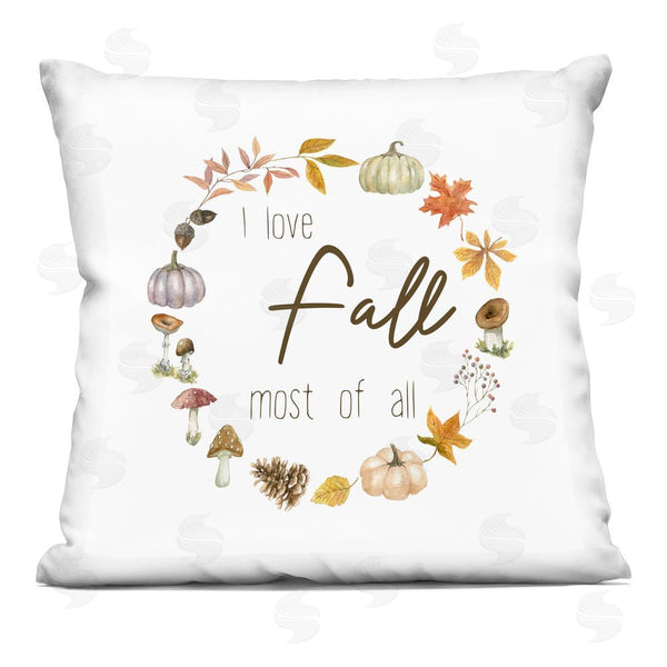 stupell industries Livi and Finn | Woodland Harvest Wreath Printed Throw Pillow