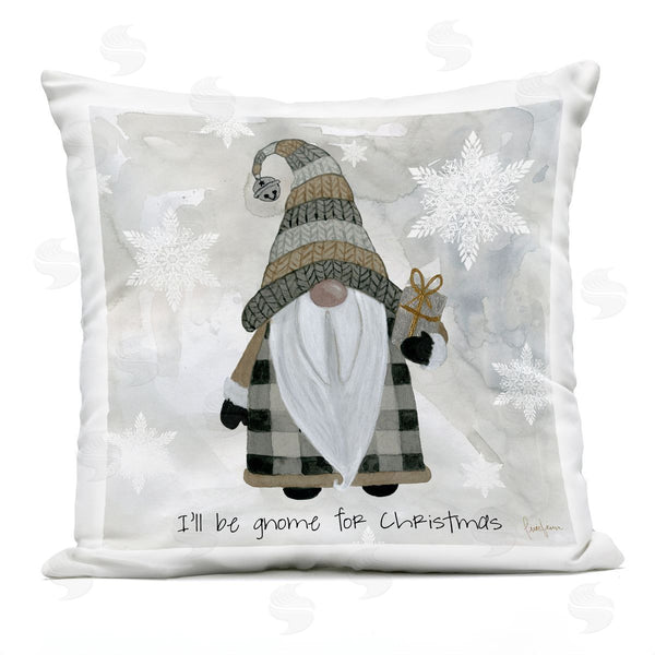 Stupell Industries Livi + Fin | Gnome For Christmas Cozy Snowflake Pattern Printed Throw Pillow