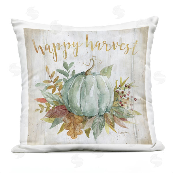 Stupell Industries Livi + Fin | Happy Harvest Rustic Autumn Pumpkin Botanicals Printed Throw Pillow