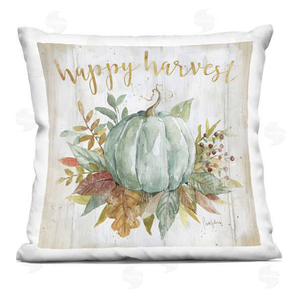stupell industries Livi + Fin | Happy Harvest Rustic Autumn Pumpkin Botanicals Printed Throw Pillow