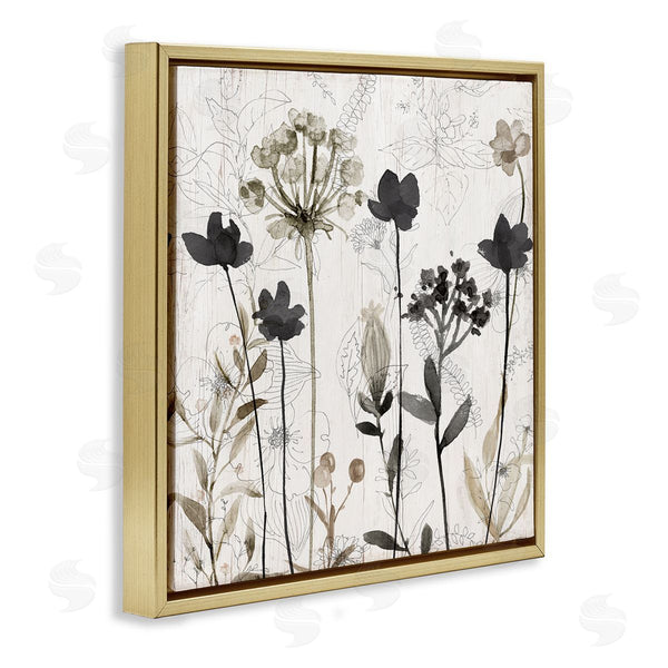 Stupell Industries Livi Finn | Abstract Overlapping Flower Sprigs