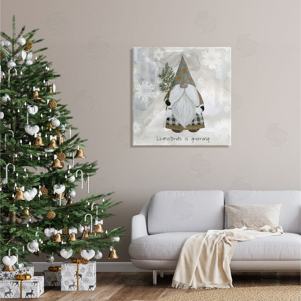 Stupell Industries Livi Finn | Christmas Is Gnoming Holiday Pattern Wall Art