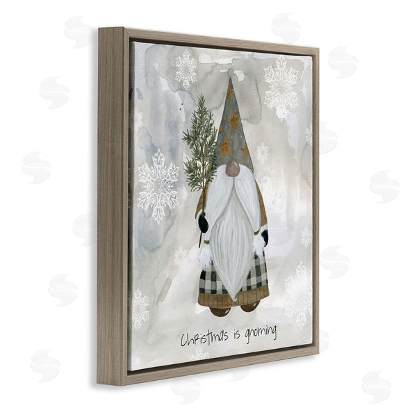 Stupell Industries Livi Finn | Christmas Is Gnoming Holiday Pattern Wall Art
