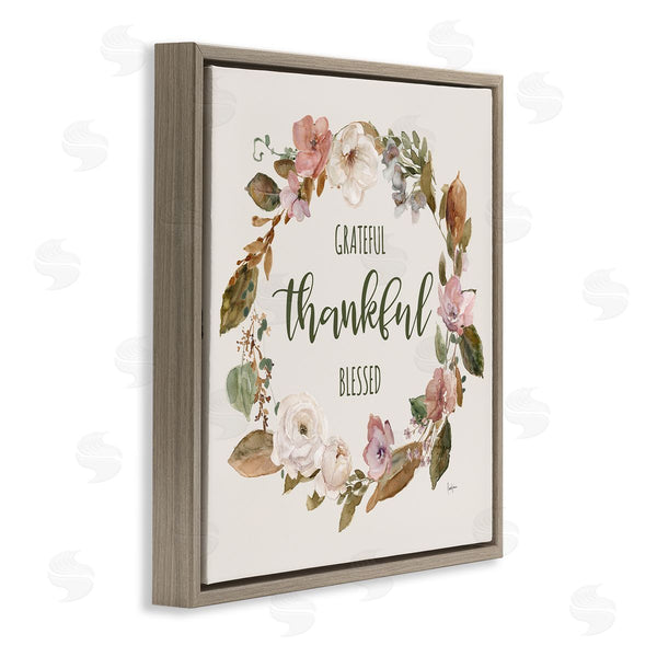 Stupell Industries Livi Finn | Elegant Gratitude Wreath