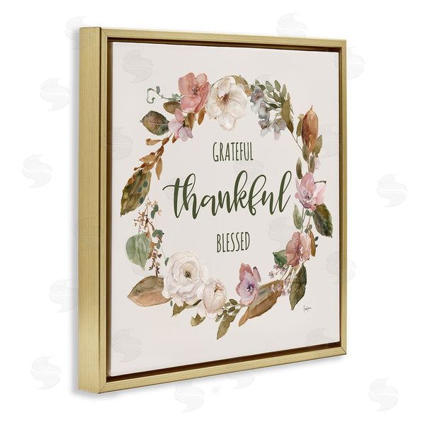 Stupell Industries Livi Finn | Elegant Gratitude Wreath