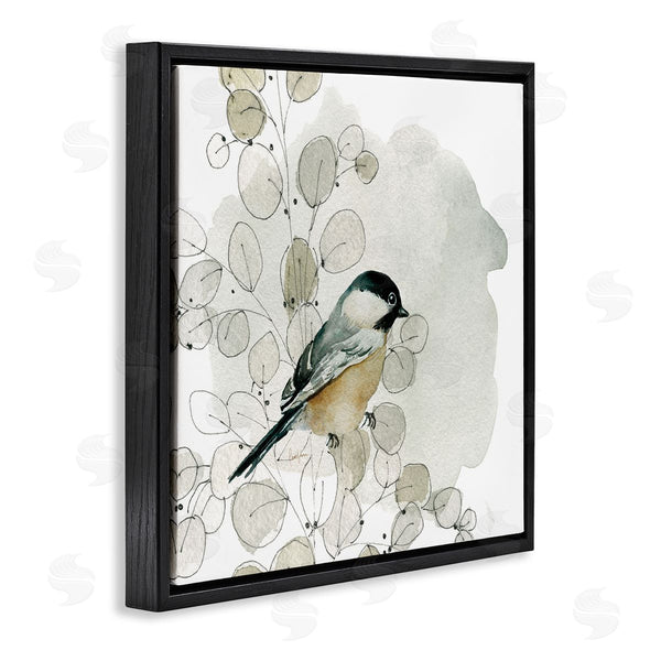 Stupell Industries Livi Finn | Finch Bird Perched Soft Botanicals Wall Art