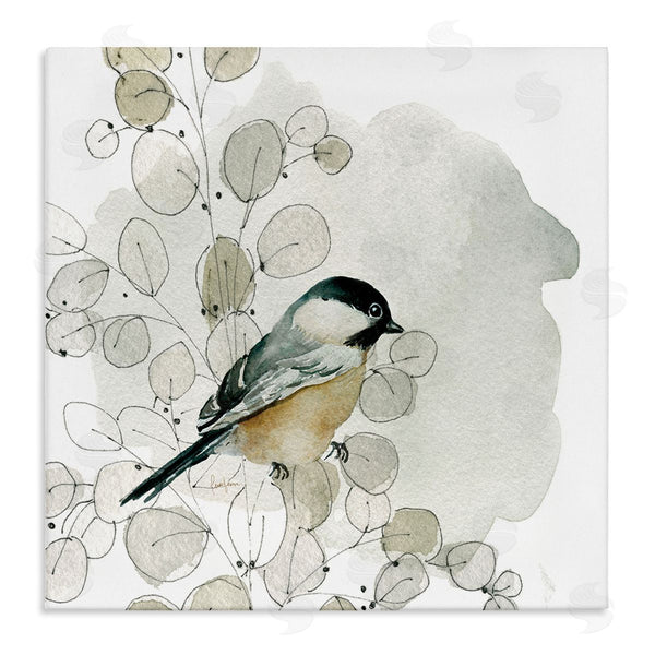 stupell industries Livi Finn | Finch Bird Perched Soft Botanicals Wall Art