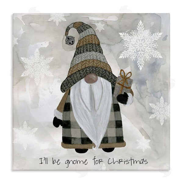 stupell industries Livi Finn | Gnome For Christmas Phrase Wall Art