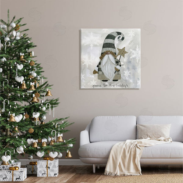 Stupell Industries Livi Finn | Gnome For Holidays Snowflakes Wall Art