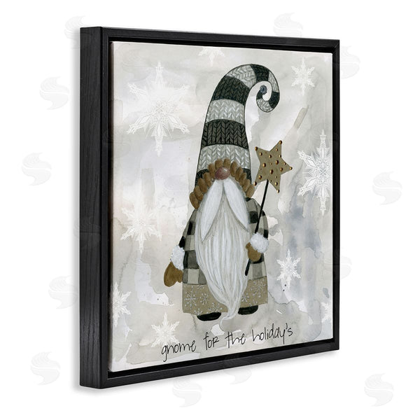 Stupell Industries Livi Finn | Gnome For Holidays Snowflakes Wall Art