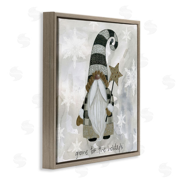 Stupell Industries Livi Finn | Gnome For Holidays Snowflakes Wall Art