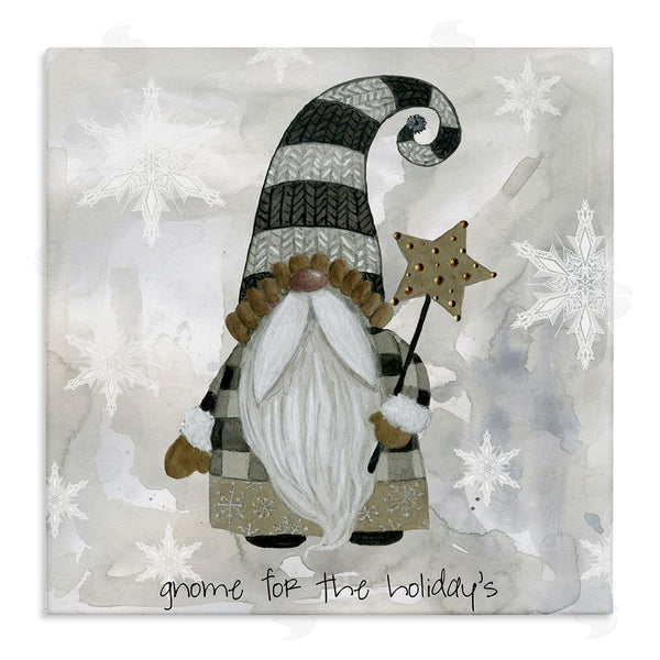 stupell industries Livi Finn | Gnome For Holidays Snowflakes Wall Art