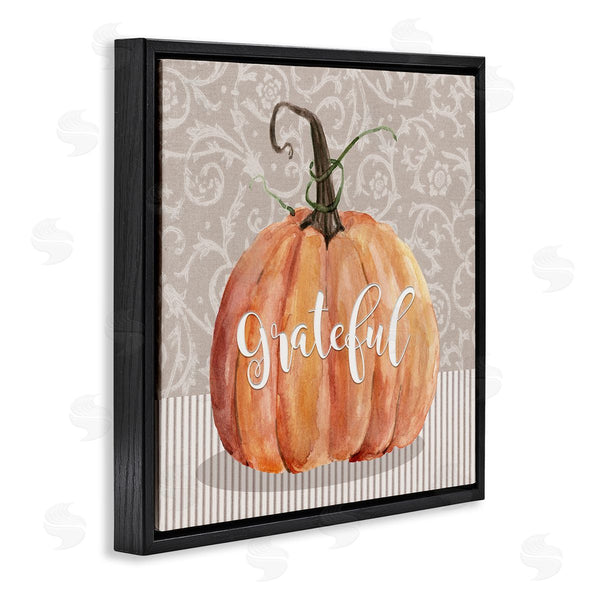 Stupell Industries Livi Finn | Grateful Autumnal Pattern Pumpkin Wall Art