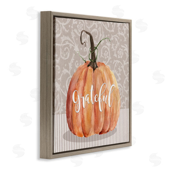 Stupell Industries Livi Finn | Grateful Autumnal Pattern Pumpkin Wall Art