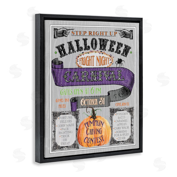 Stupell Industries Livi Finn | Halloween Fright Night Carnival Sign Wall Art