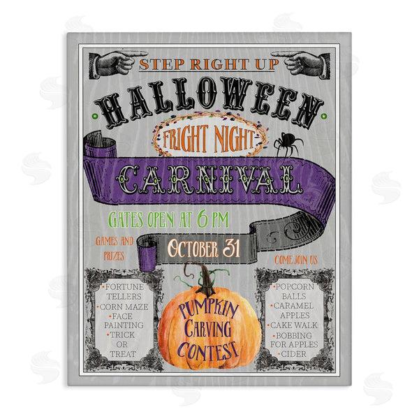 stupell industries Livi Finn | Halloween Fright Night Carnival Sign Wall Art