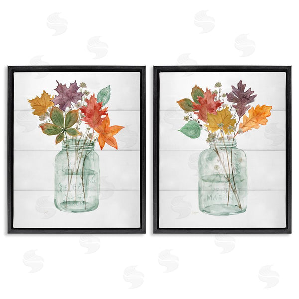 Stupell Industries Livi Finn | Harvest Home Leaf Vases Wall Art