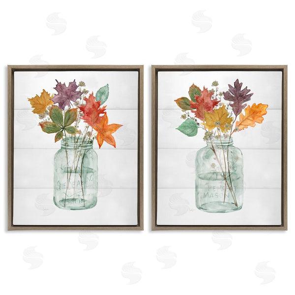 Stupell Industries Livi Finn | Harvest Home Leaf Vases Wall Art