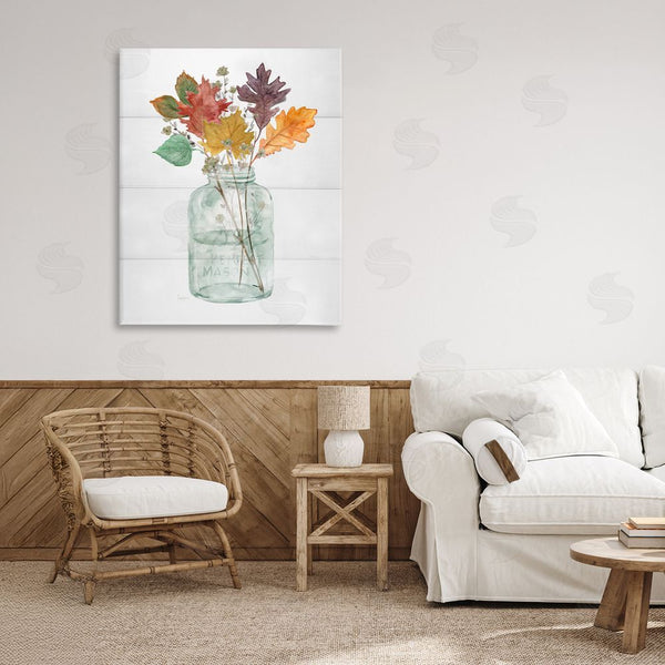 Stupell Industries Livi Finn | Harvest Home Leaves Jar Wall Art