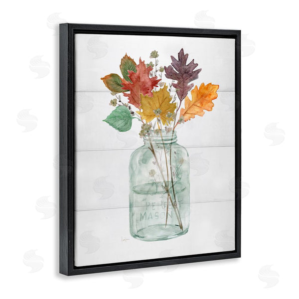 Stupell Industries Livi Finn | Harvest Home Leaves Jar Wall Art