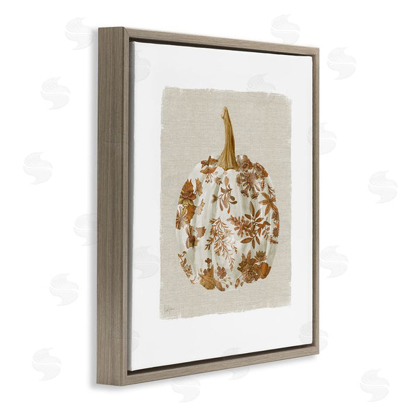 Stupell Industries Livi Finn | Harvest Pumpkin With Floral Pattern Wall Art