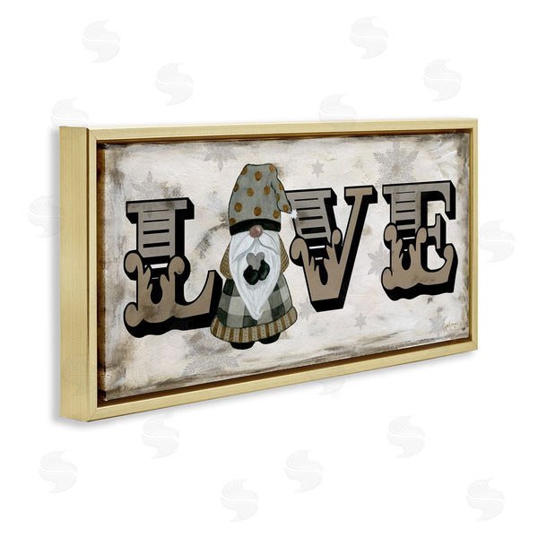 Stupell Industries Livi Finn | Holiday Patterned Love Gnome Wall Art