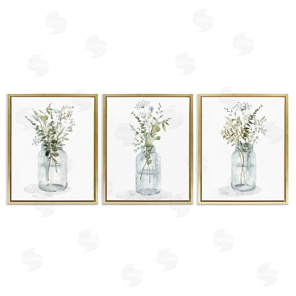 Stupell Industries Livi Finn | Jars Of Watercolor Style Flowers