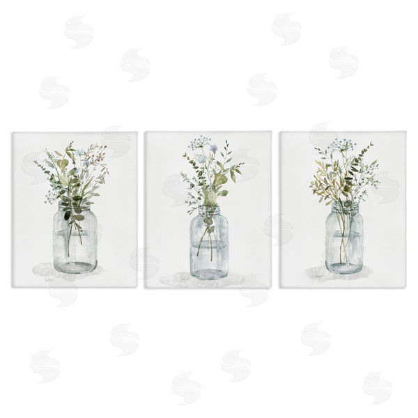 stupell industries Livi Finn | Jars of Watercolor Style Flowers