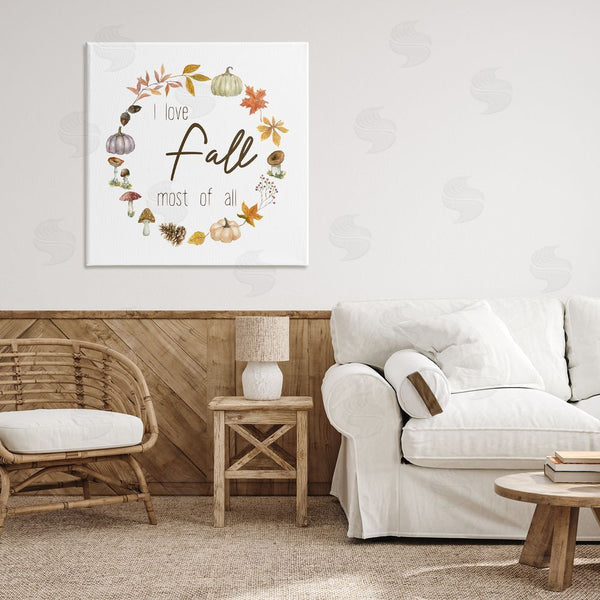 Stupell Industries Livi Finn | Love Fall Most Wreath Wall Art