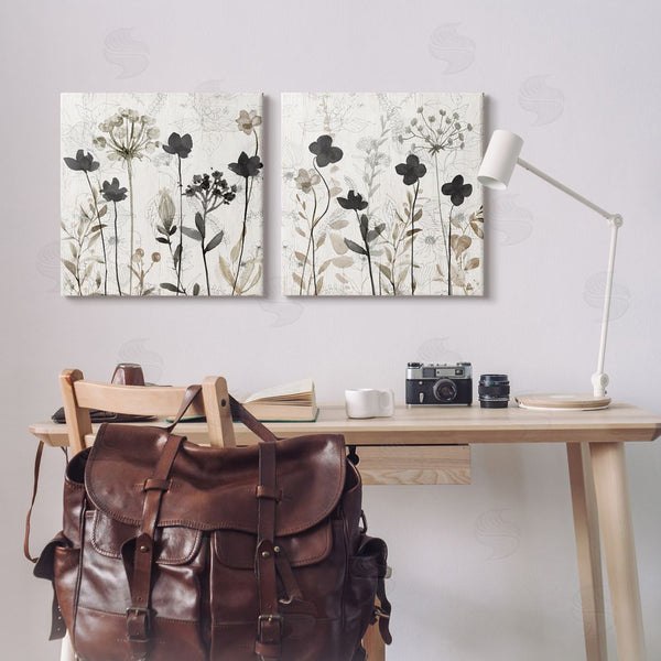 Stupell Industries Livi Finn | Neutral Flower Hues Rustic Boho Wall Art
