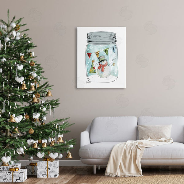 Stupell Industries Livi Finn | Noel Phrase Snowman Christmas Tree In Country Jar Wall Art