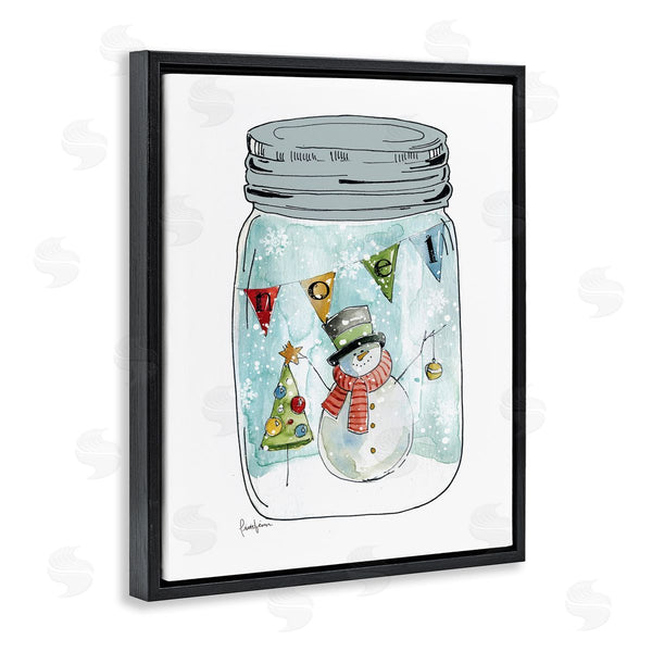 Stupell Industries Livi Finn | Noel Phrase Snowman Christmas Tree In Country Jar Wall Art