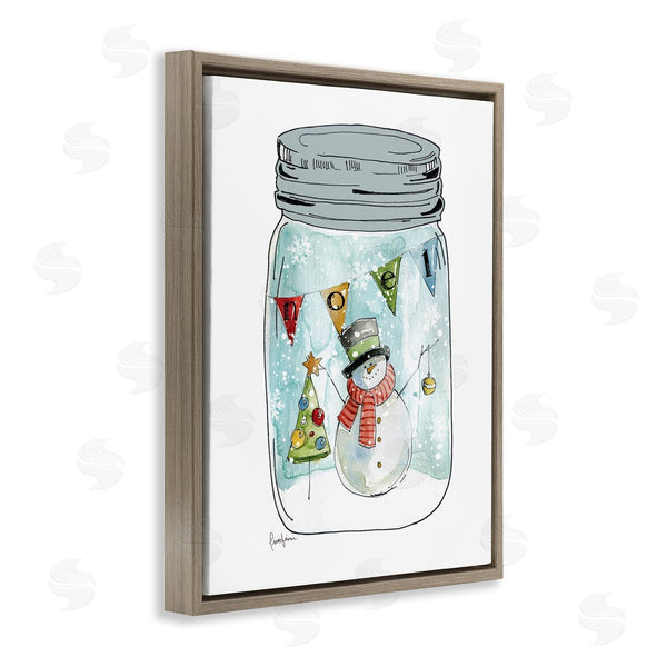 Stupell Industries Livi Finn | Noel Phrase Snowman Christmas Tree In Country Jar Wall Art