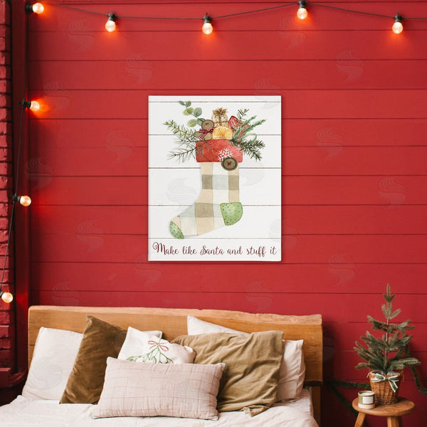 Stupell Industries Livi Finn | Plaid Christmas Stocking