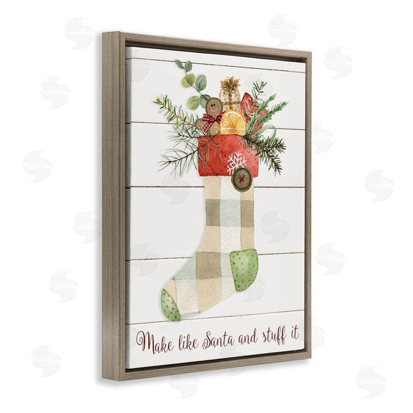 Stupell Industries Livi Finn | Plaid Christmas Stocking