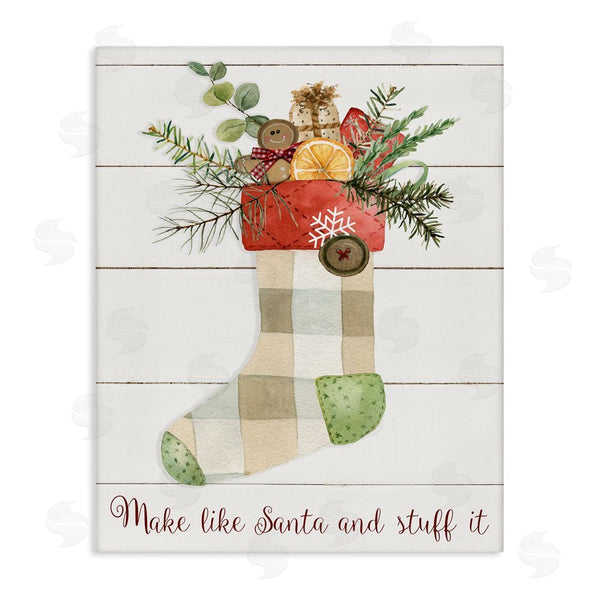 stupell industries Livi Finn | Plaid Christmas Stocking