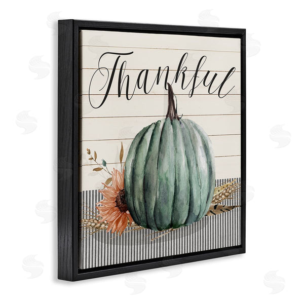 Stupell Industries Livi Finn | Thankful Autumn Floral Pumpkin Wall Art