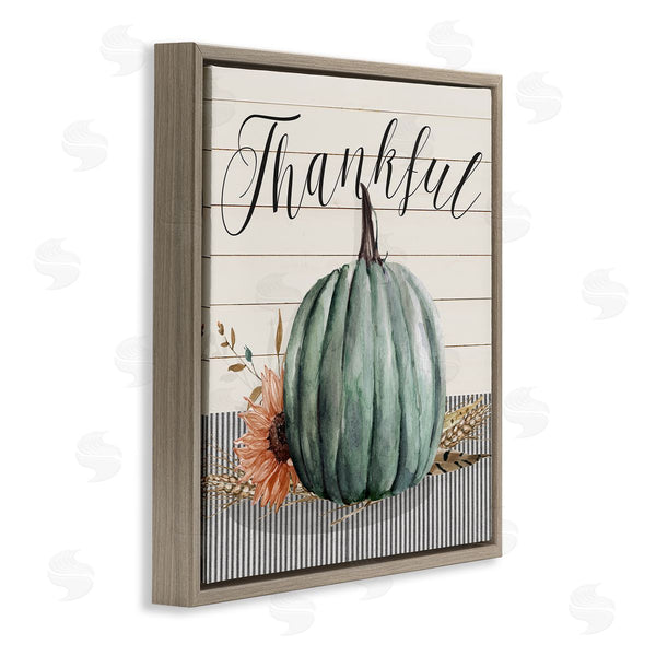 Stupell Industries Livi Finn | Thankful Autumn Floral Pumpkin Wall Art