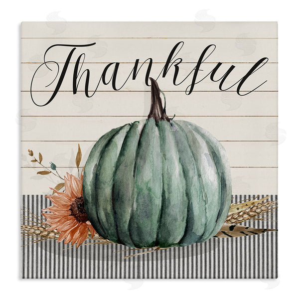stupell industries Livi Finn | Thankful Autumn Floral Pumpkin Wall Art