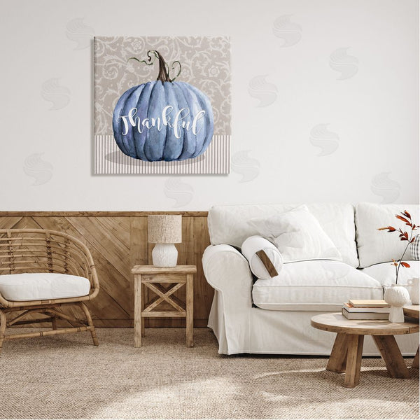 Stupell Industries Livi Finn | Thankful Patterned Fall Pumpkin Wall Art