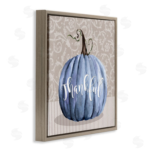 Stupell Industries Livi Finn | Thankful Patterned Fall Pumpkin Wall Art