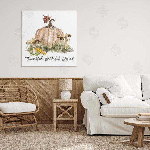 Stupell Industries Livi Finn | Thankful Pumpkin & Mushrooms