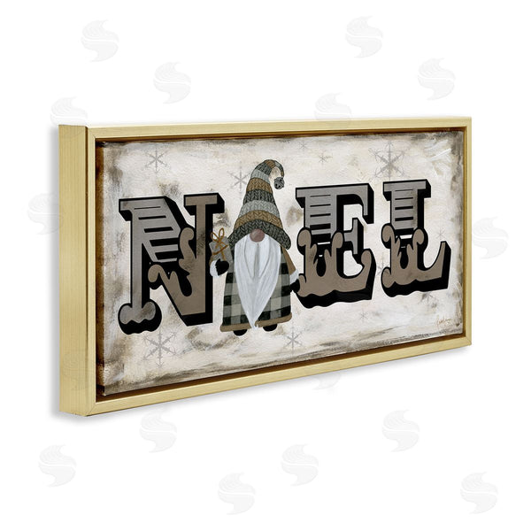 Stupell Industries Livi Finn | Vintage Gnome Noel Phrase Wall Art