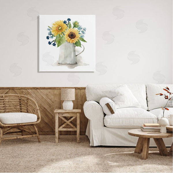 Stupell Industries Livi Finn | Vivid Summer Blooms Rustic Country Jug Vase Wall Art