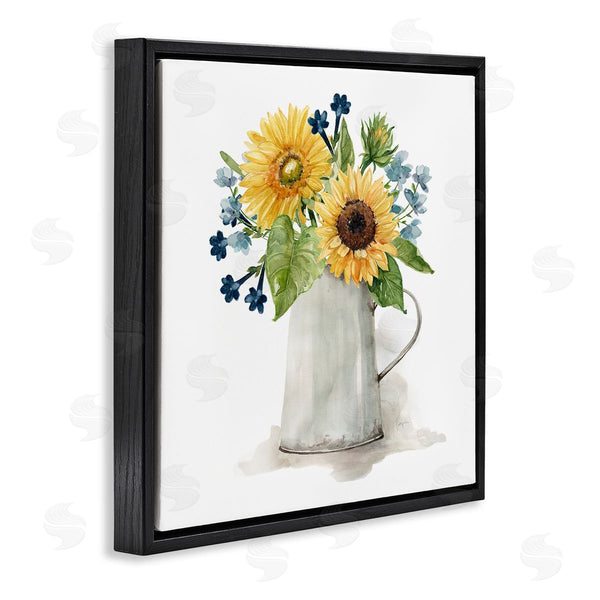 Stupell Industries Livi Finn | Vivid Summer Blooms Rustic Country Jug Vase Wall Art
