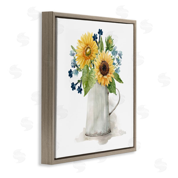 Stupell Industries Livi Finn | Vivid Summer Blooms Rustic Country Jug Vase Wall Art