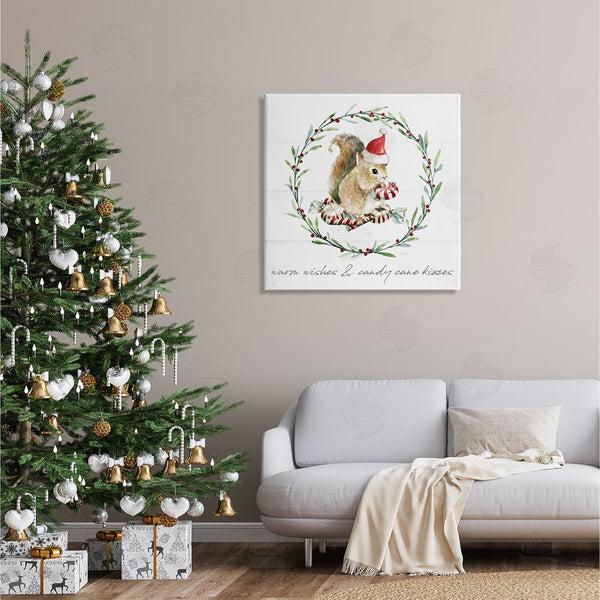 Stupell Industries Livi Finn | Warm Wishes & Candy Kisses Phrase Wall Art